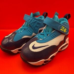 Nike Air Griffey-Style 24 TD Max Kids Teal and Navy Sneakers size 8C